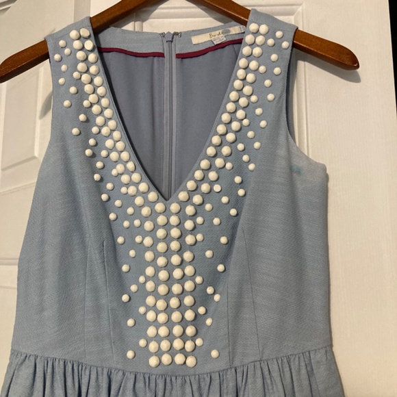 Boden Powder Blue Beaded Shift Dress - Size 2 - Picture 6 of 12